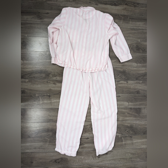 Victoria’s Secret Logo Embroidered Pink Striped PJ Set Size Small - Picture 10 of 11